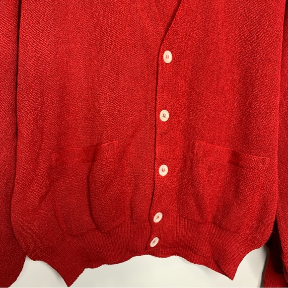 Peruvian Connection Men’s Vintage Hand Made Alpaca V-Neck Grandfather Cardigan L - Picture 5 of 7